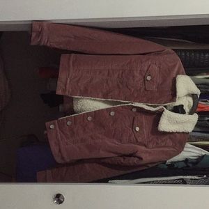 Pink corduroy Sherpa jacket w/ tags